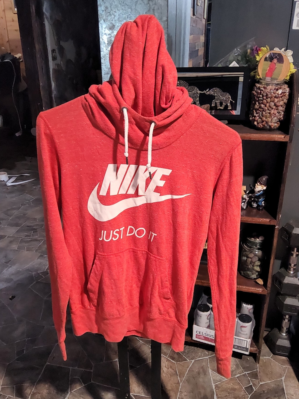 Nike Women's Red 'Just Do It' Pullover Hoodie